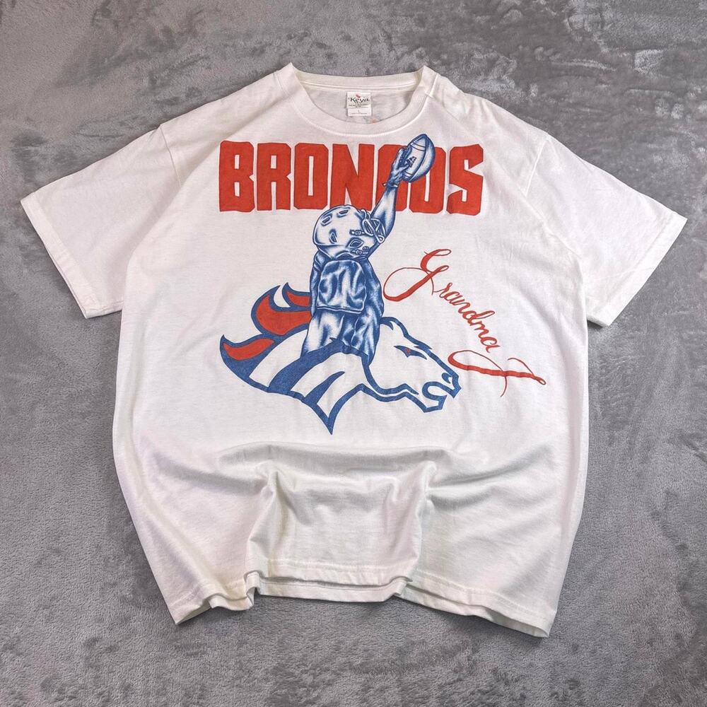 Vintage Denver Broncos Horse Head T-Shirt Men’s Size Large 90s Keya NFL
